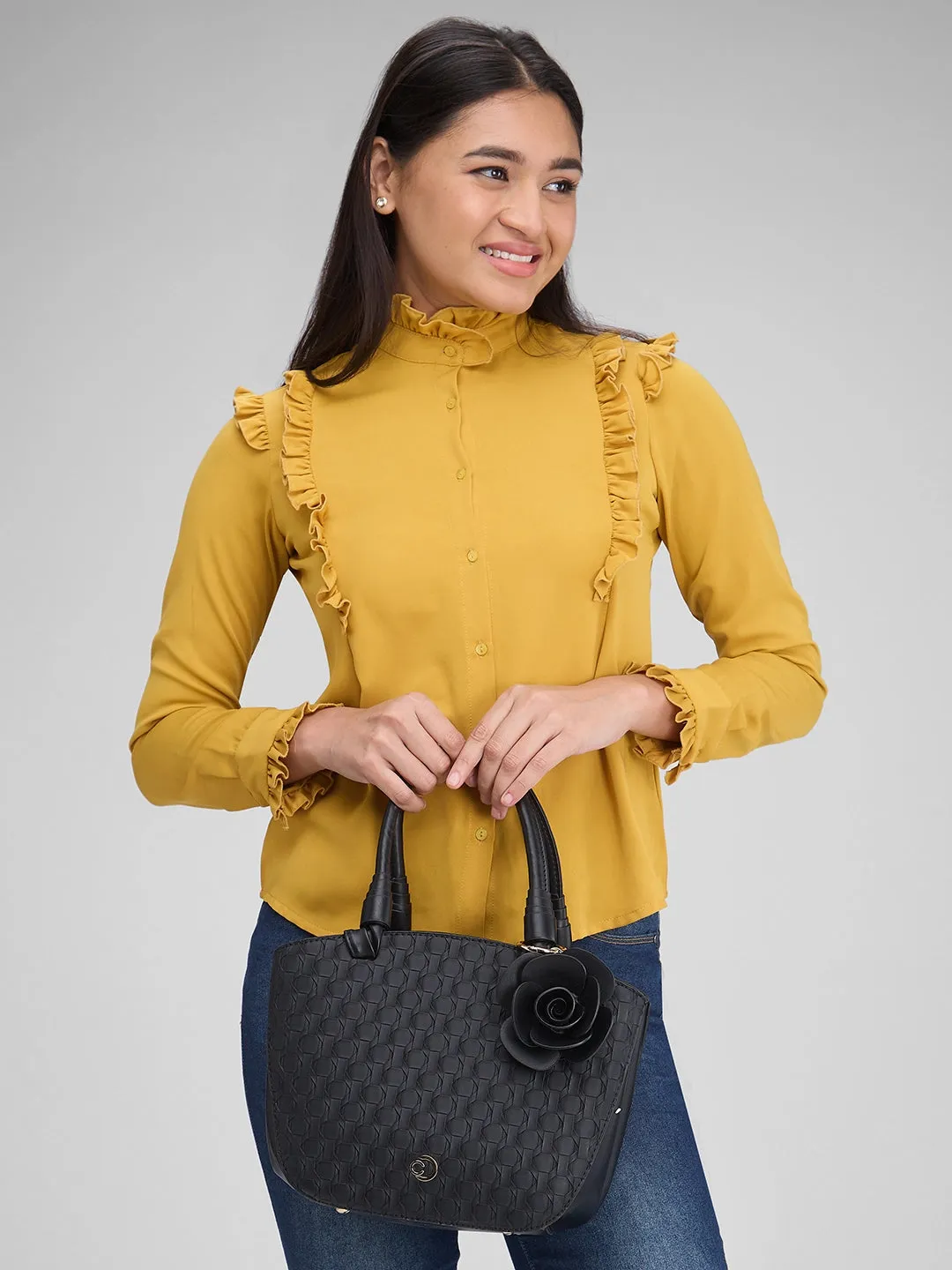 Rosa Tote Medium Black Handbag Black