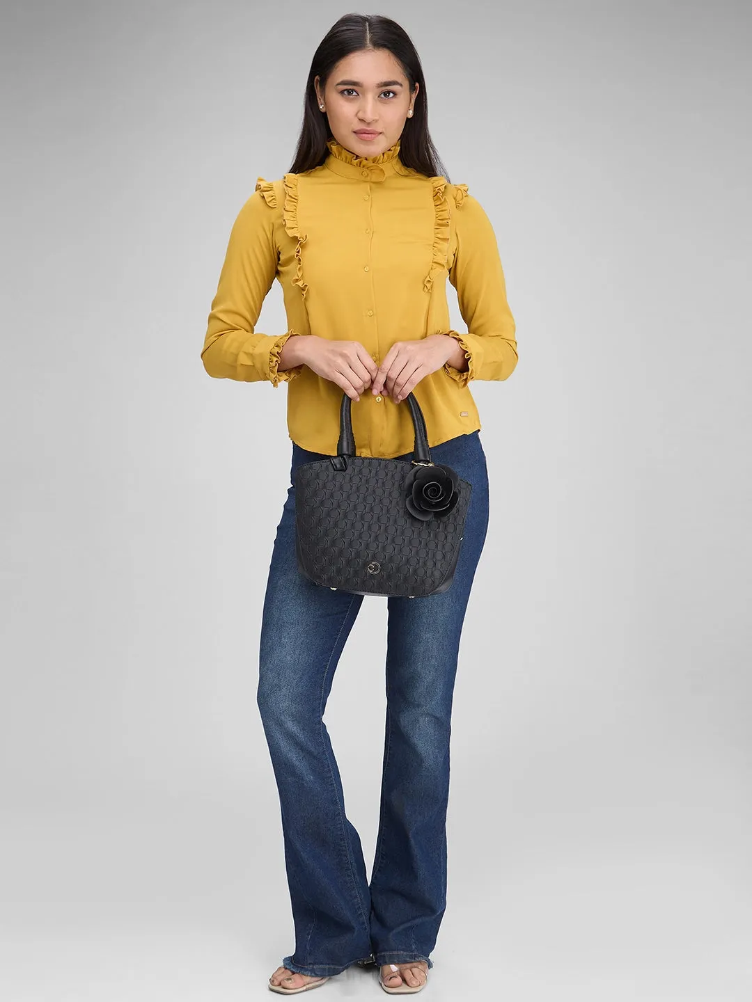 Rosa Tote Medium Black Handbag Black