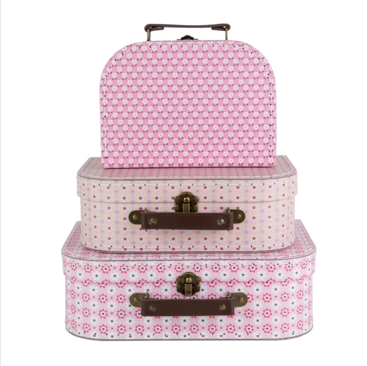 Spring Retro Suitcases - Set of 3