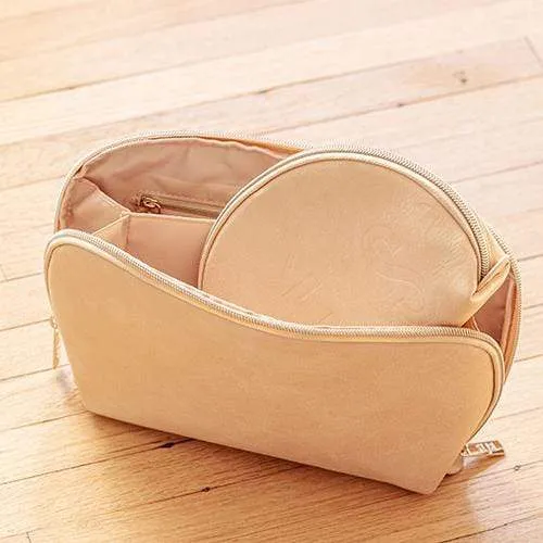 The Cosmetic Pouch Set in Beige