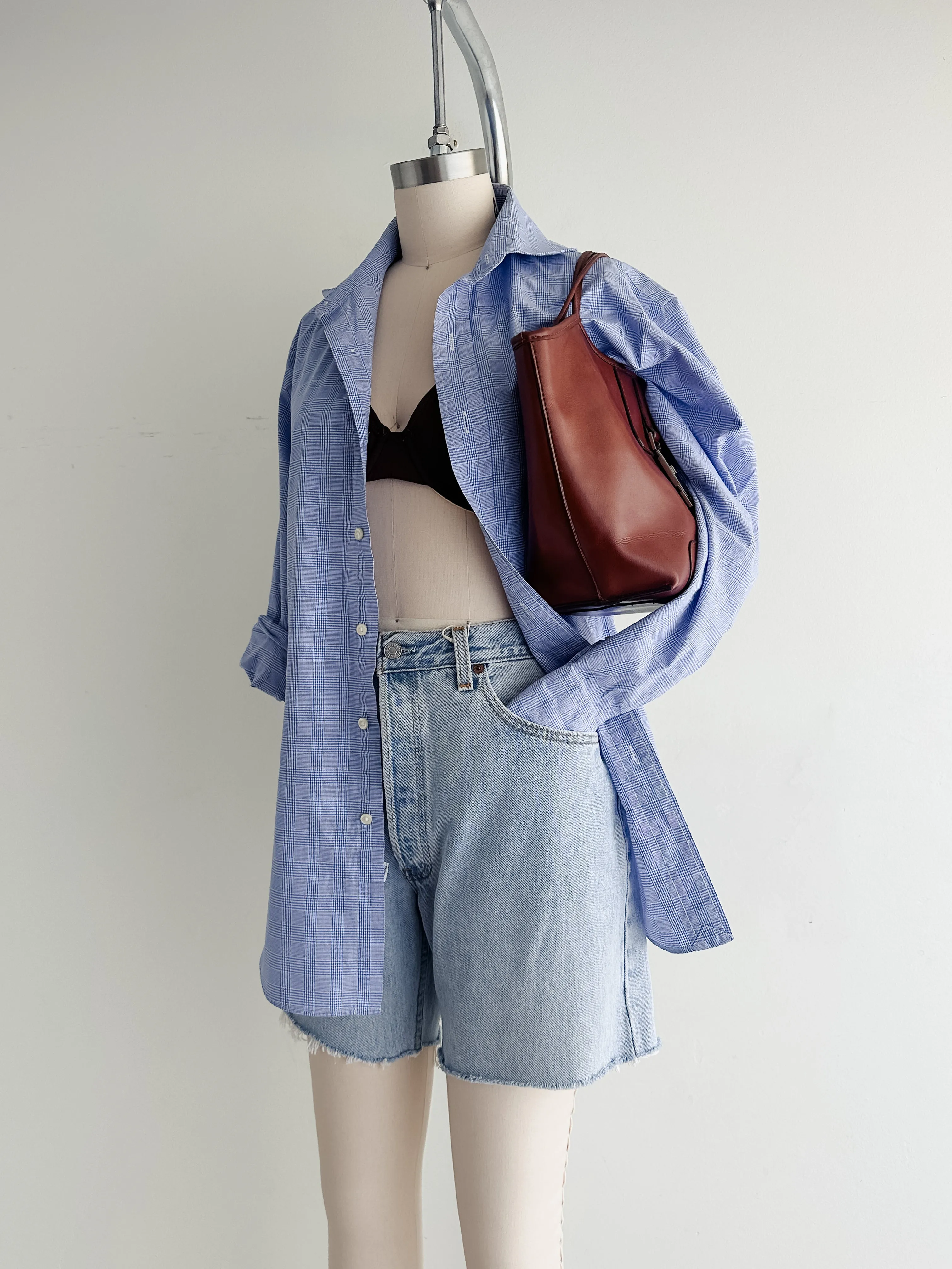 vintage russet faux leather handbag