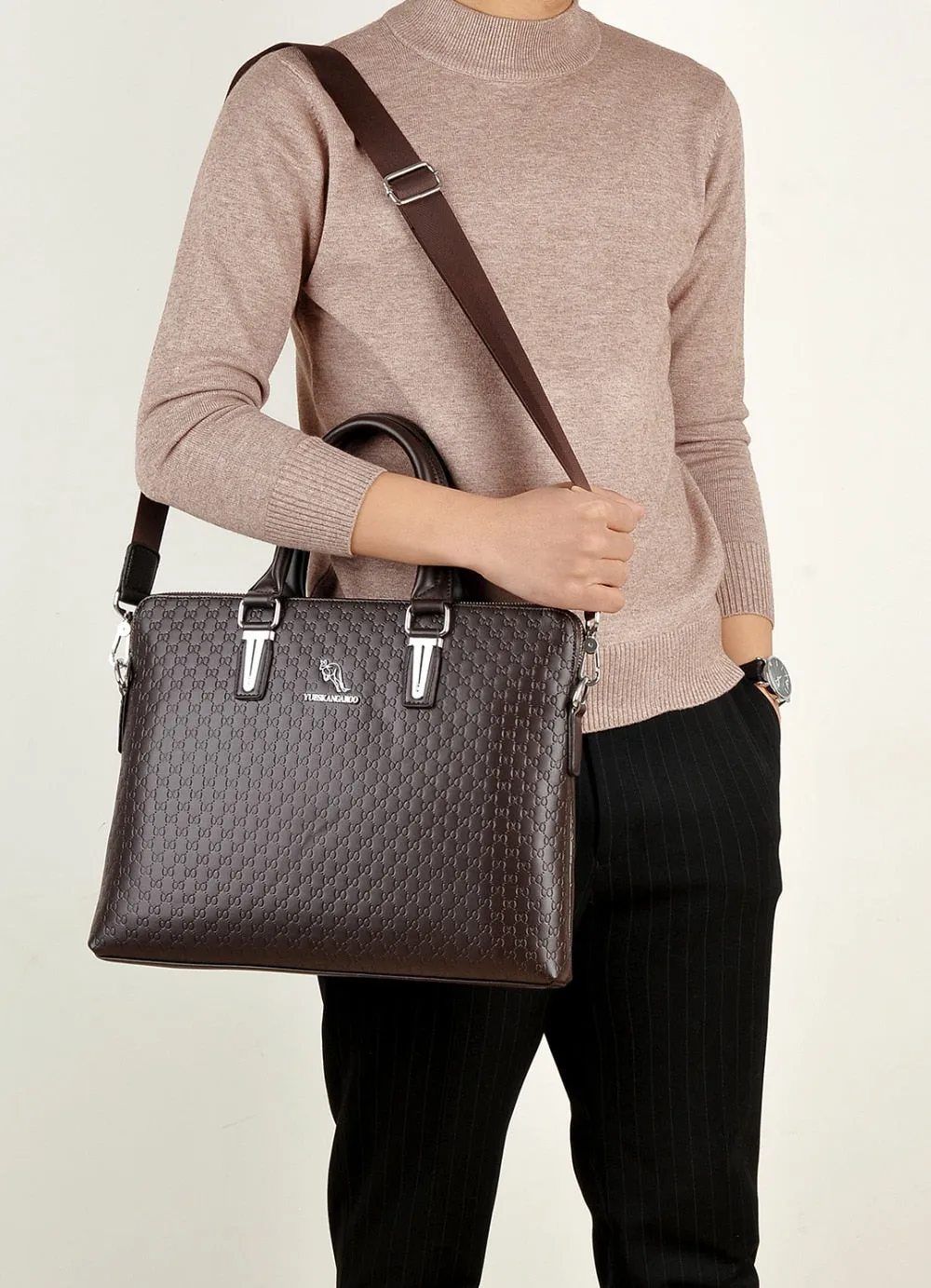 West Louis Convenient Document Briefcase