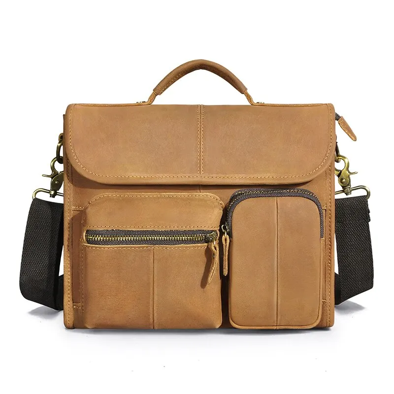 West Louis Vintage Lawyer Business-Men Leather Briefcase