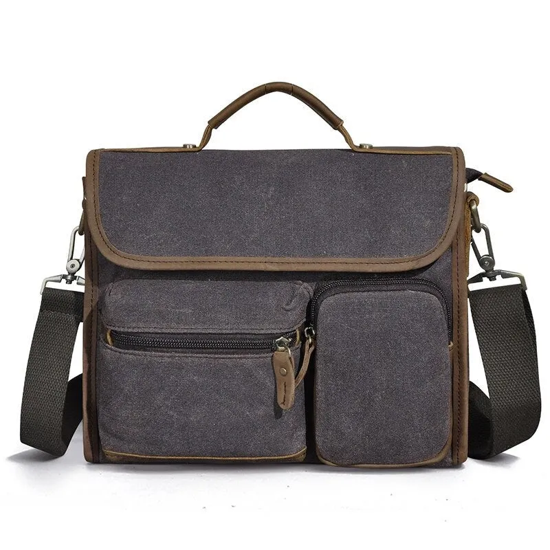 West Louis Vintage Lawyer Business-Men Leather Briefcase
