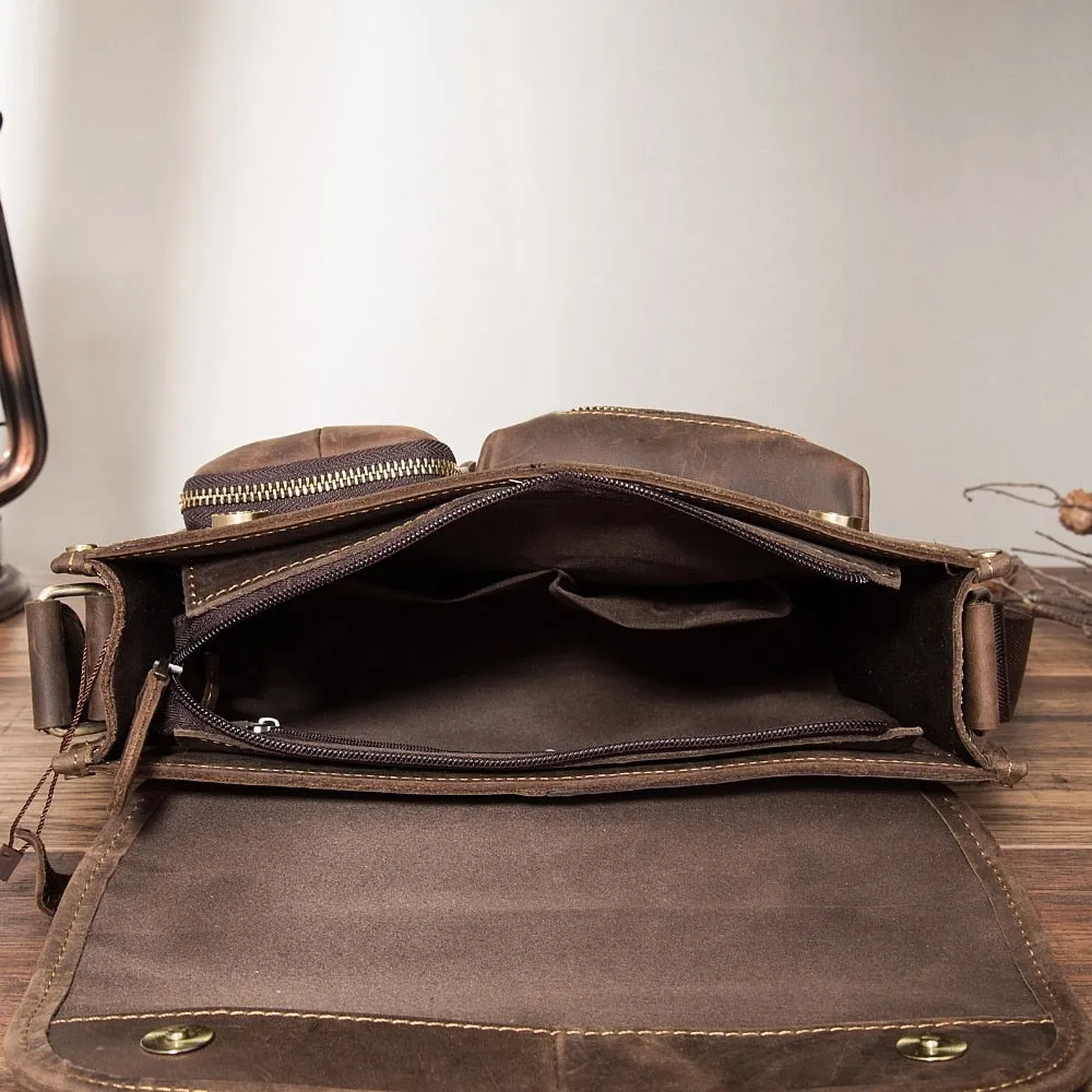 West Louis Vintage Lawyer Business-Men Leather Briefcase
