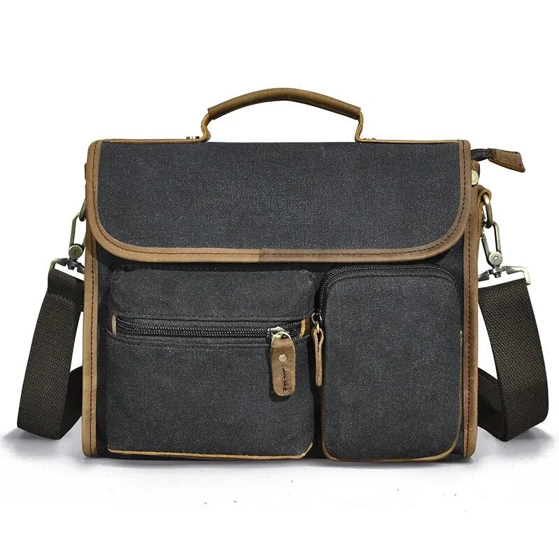 West Louis Vintage Lawyer Business-Men Leather Briefcase