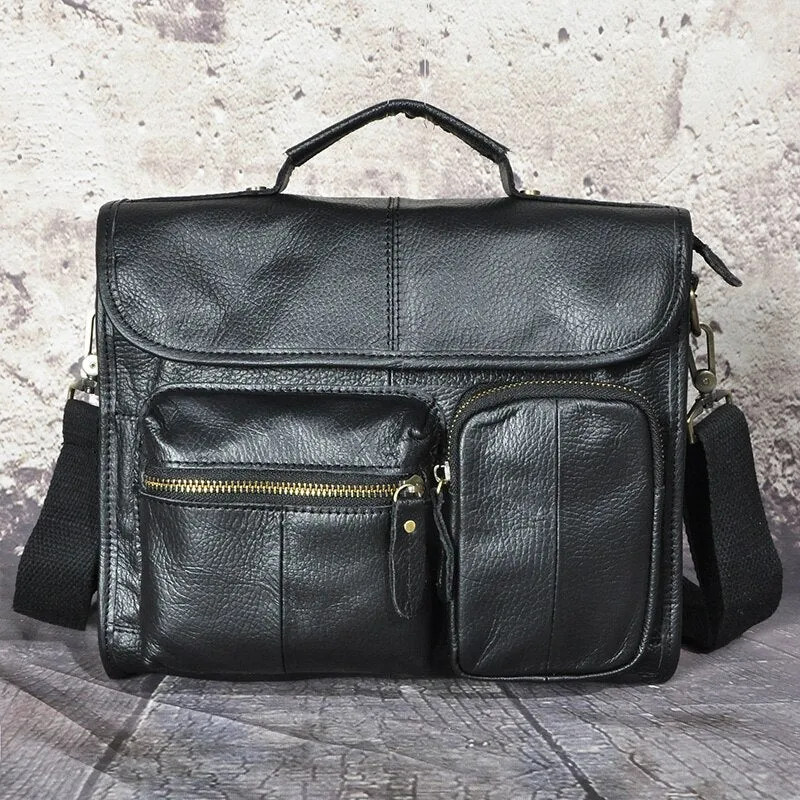 West Louis Vintage Lawyer Business-Men Leather Briefcase