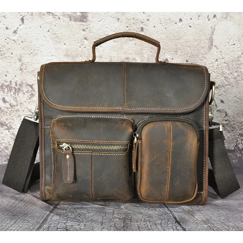 West Louis Vintage Lawyer Business-Men Leather Briefcase