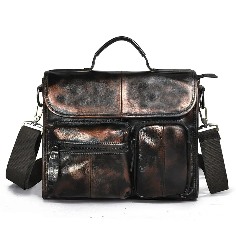 West Louis Vintage Lawyer Business-Men Leather Briefcase