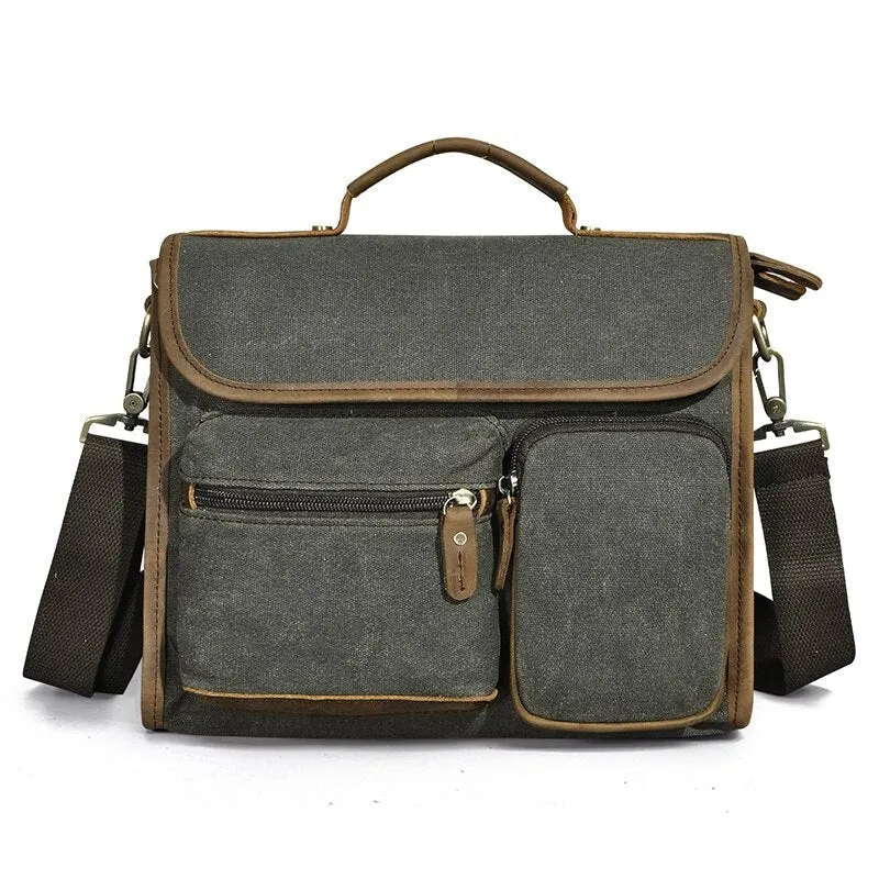 West Louis Vintage Lawyer Business-Men Leather Briefcase