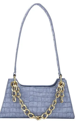 Women Shoulder Cellphone Purse and Handbag Wallet with Chain Decoration PU Leather