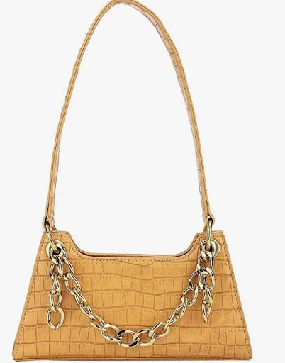 Women Shoulder Cellphone Purse and Handbag Wallet with Chain Decoration PU Leather