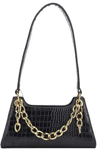 Women Shoulder Cellphone Purse and Handbag Wallet with Chain Decoration PU Leather